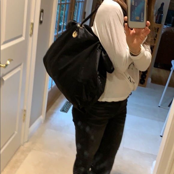 Lanvin NWT Classic Black Satin Sak Handbag. - Picture 12 of 12